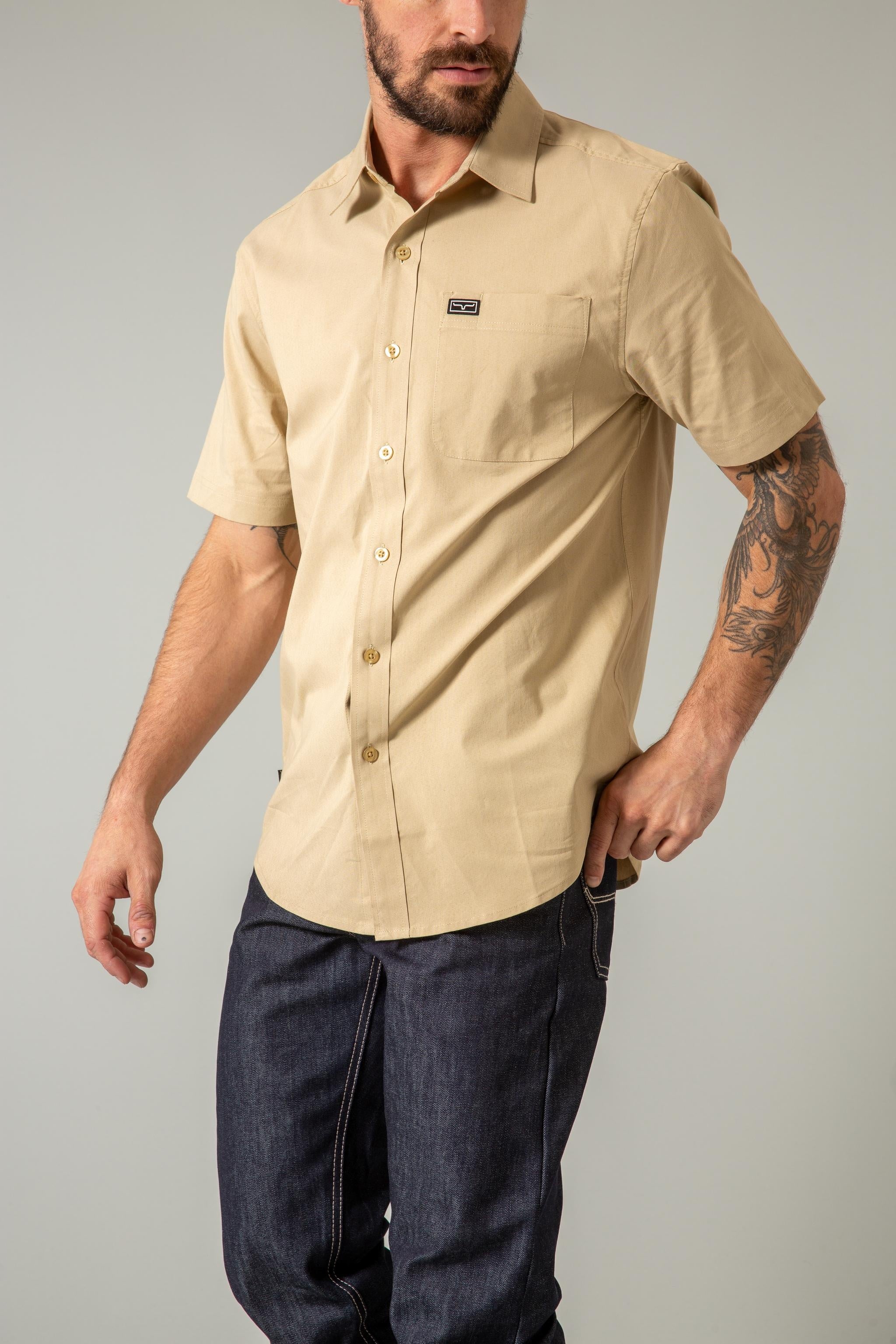 Mens short sleeve dress shirts best sale