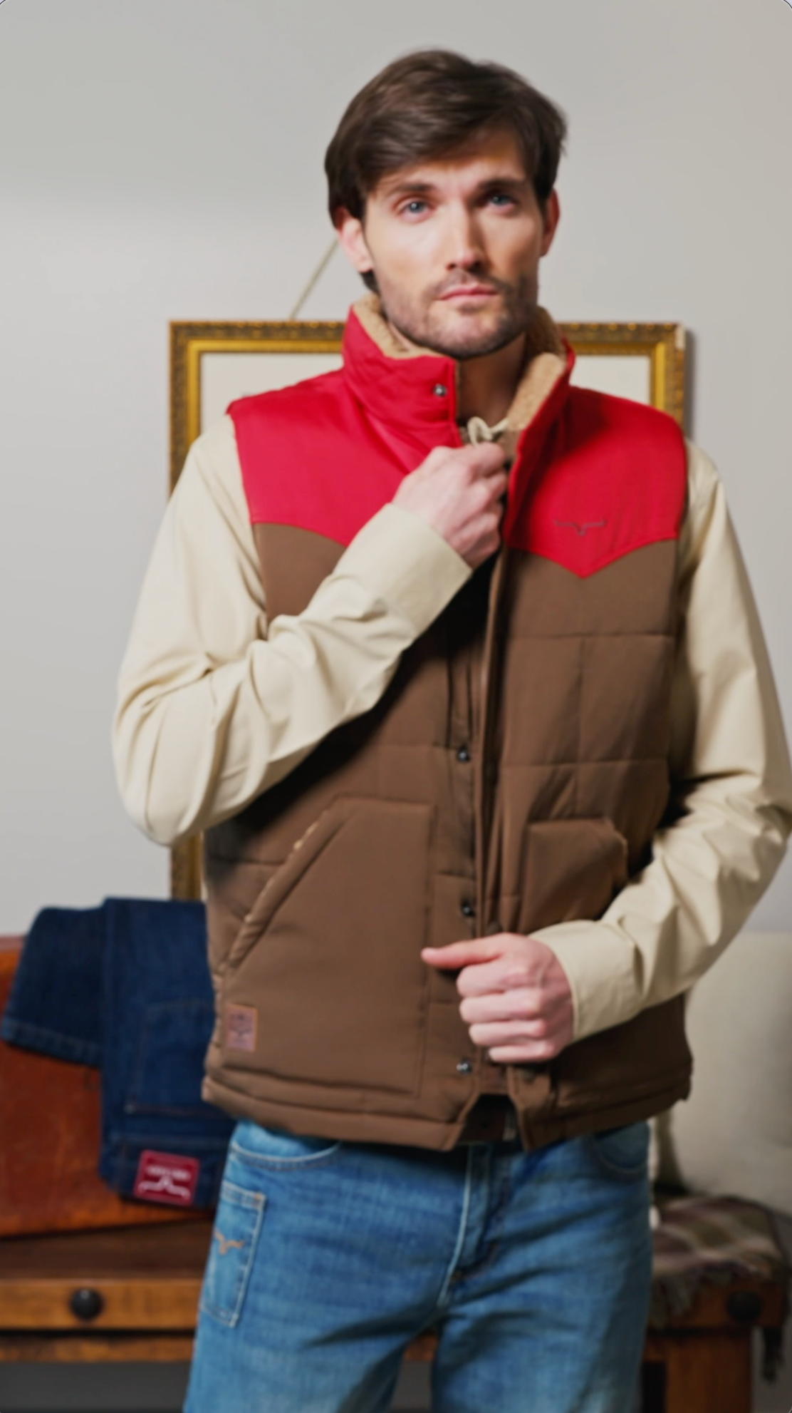 Muir Trail Vest | Color Block Western Vest | Kimes Ranch