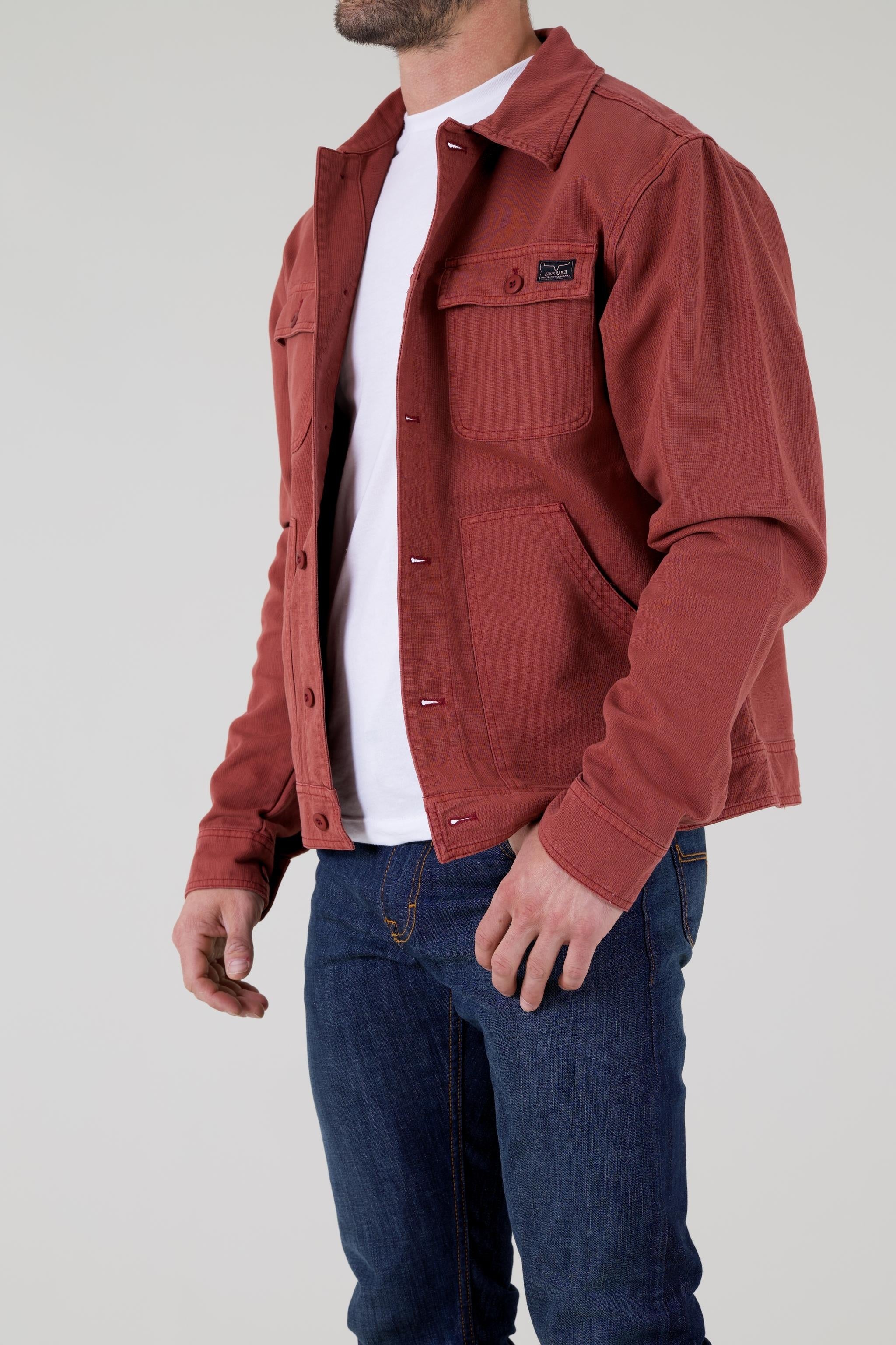 Dark red jacket men best sale