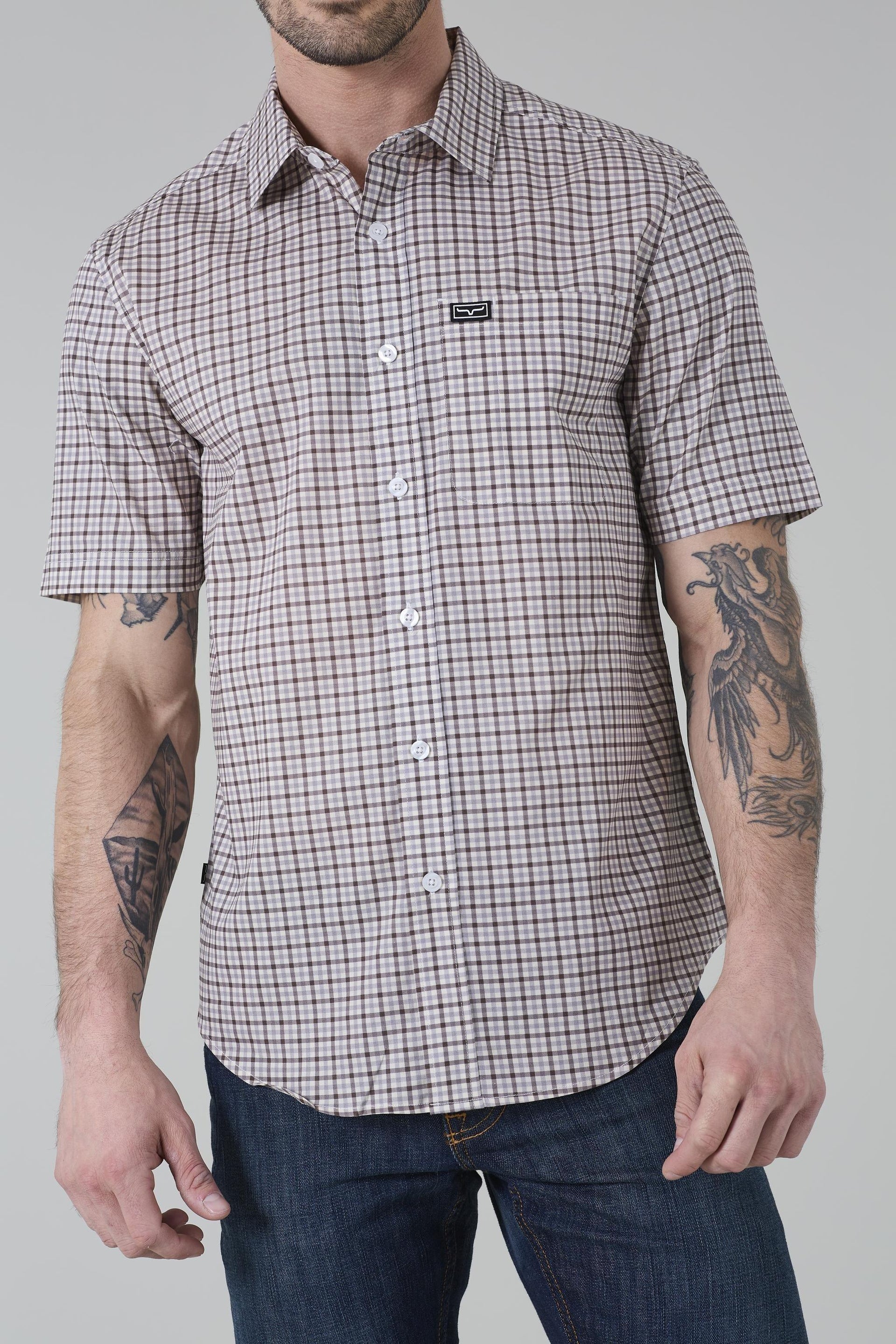 mini dress shirt Kimes Ranch Men's Tucco Mini Check Western Shirt