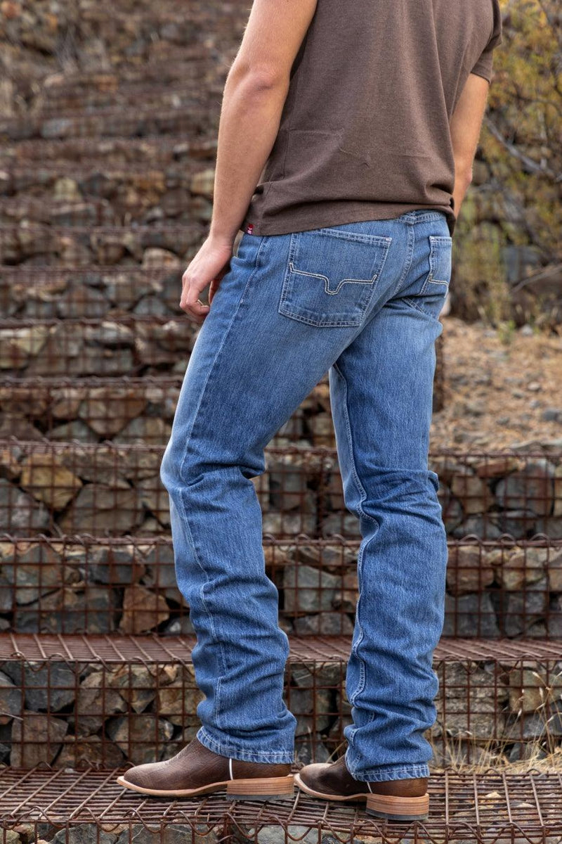 Men Ranch Jeans Kimes Ranch James Mid Wash - Premium Straight Fit Jeans