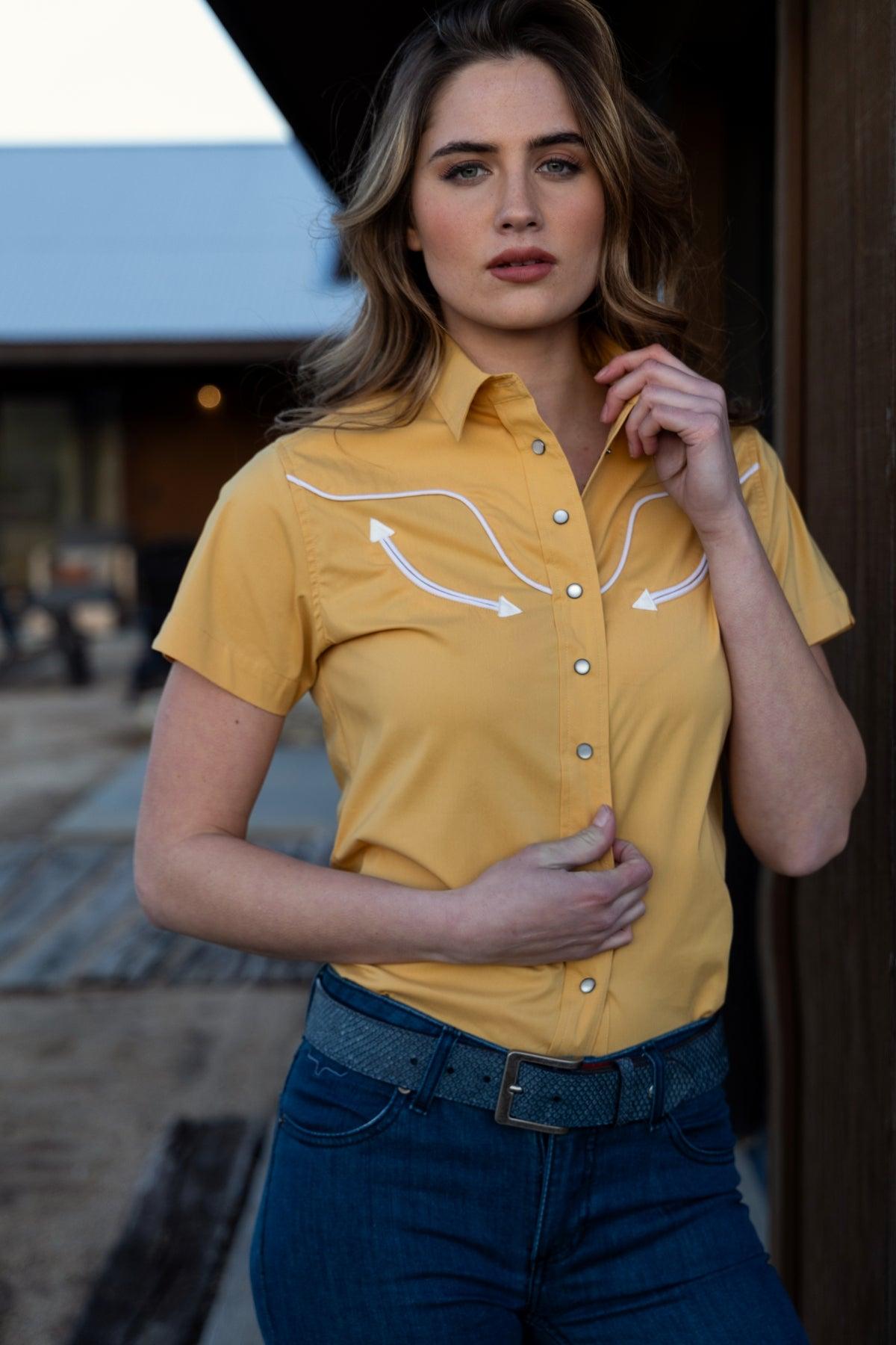 Logo Horn Snap | Women's Western Shirt | Kimes Ranch Logo Horn Snap | Women's Western Shirt | Kimes Ranch