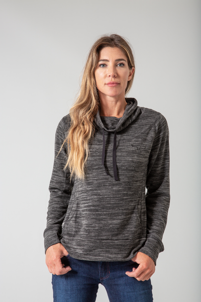 Woman in hoodie hot sale