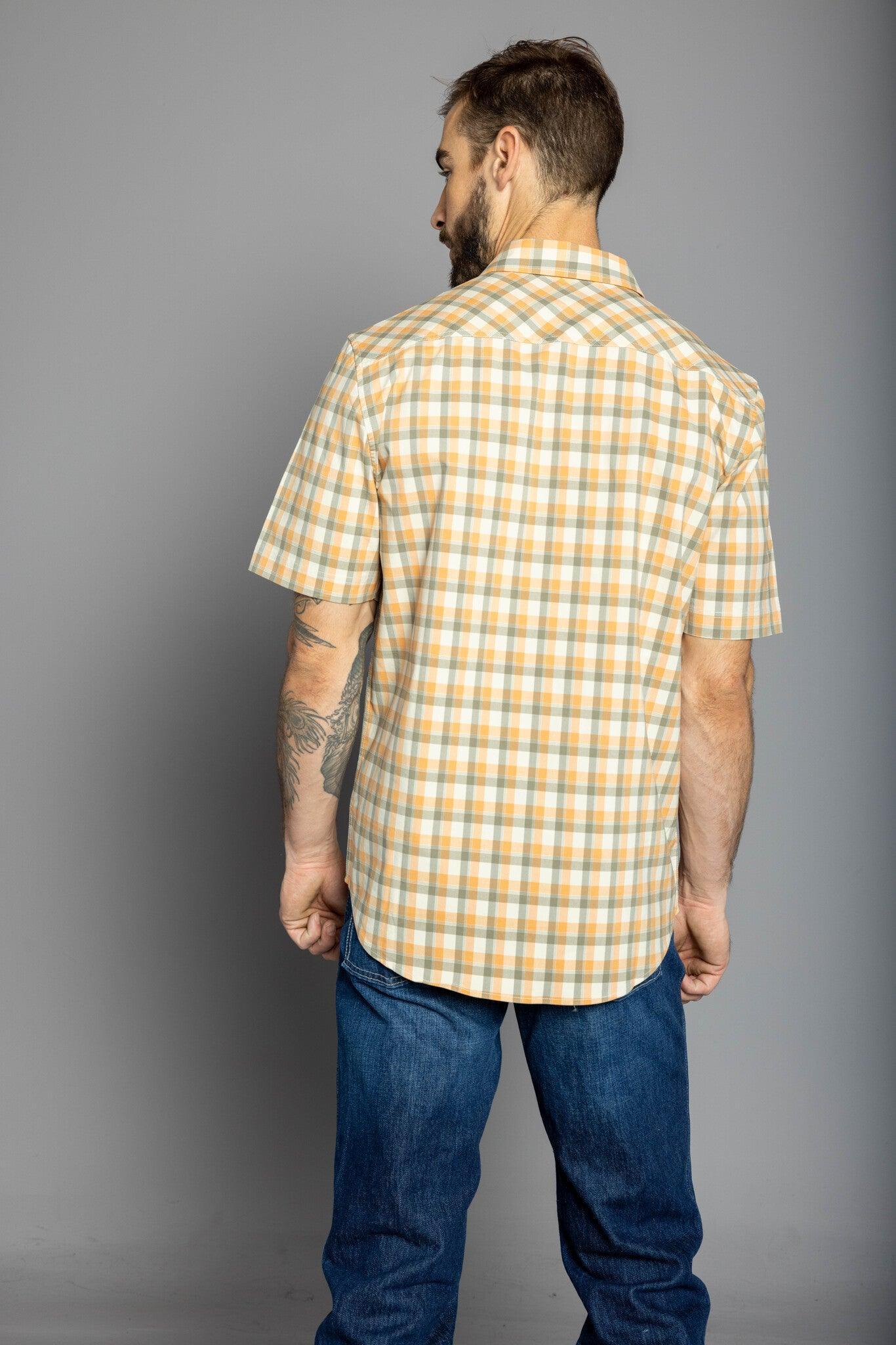Kimes Ranch Men's Go Round Gold Plaid Shirt Small Kimes Ranch Men's Go Round Gold Plaid Shirt Small