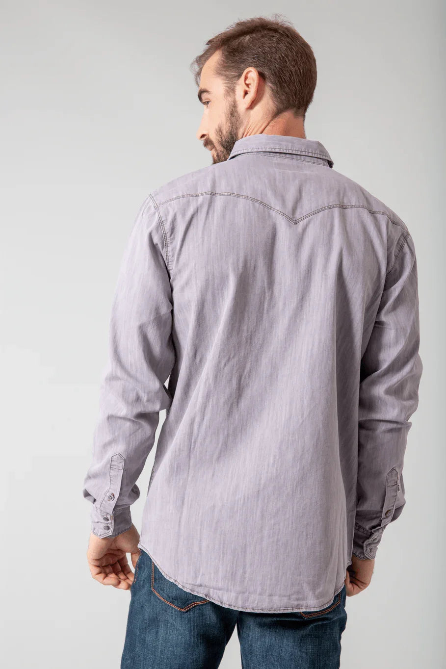 Kimes Ranch Men's Grimes Shirt Small Grey Denim