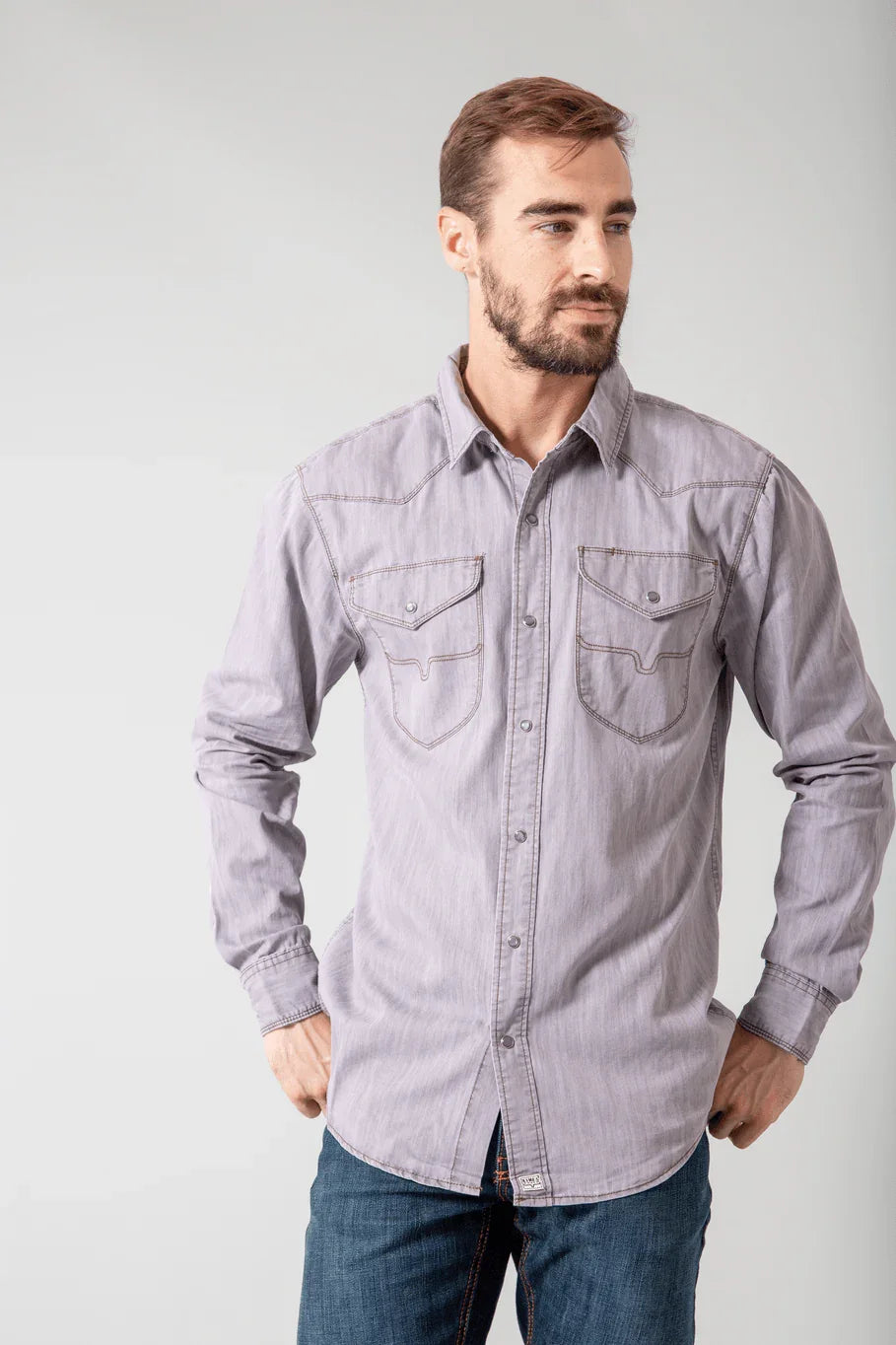 denim dress shirt Sheldon Men's Long Sleeve Shirt, Indigo Buffalo Jeans including custom fit How to Wear A Denim