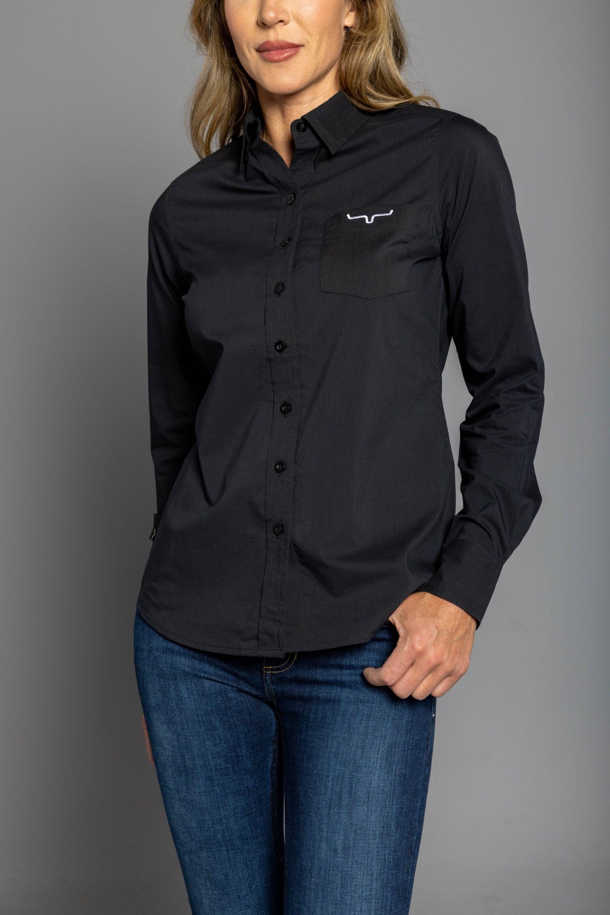 Kimes Ranch Women's KR Team Shirt XXLarge Long / Black Kimes Ranch Women's KR Team Shirt XXLarge Long / Black